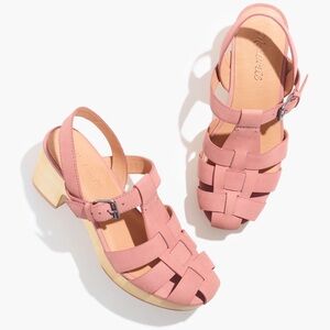 Madewell The Fisherman Sandal Clog in Nubuck Leather Size 9 Faded Mauve Worn 1X